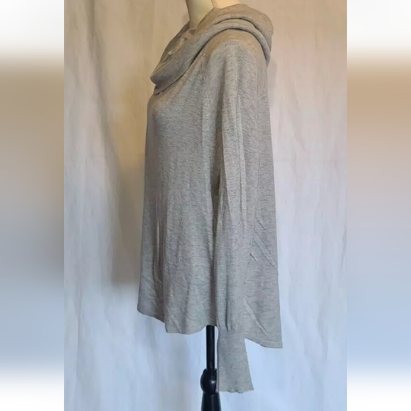 Joie Light Gray Long Sleeve Pull Over Cowl Neck Sweater Small - Picture 4 of 6
